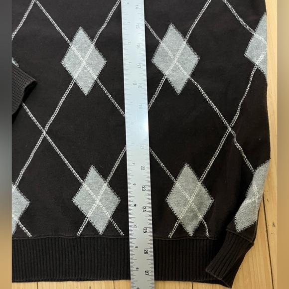 Esprit Vintage Argyle Men’s V-neck Sweater Size Medium 100 Cotton - Picture 4 of 8